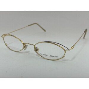ALFRED SUNG - 4319 CAMOMILE VK 135mm Gold Oval Eyeglass Frames